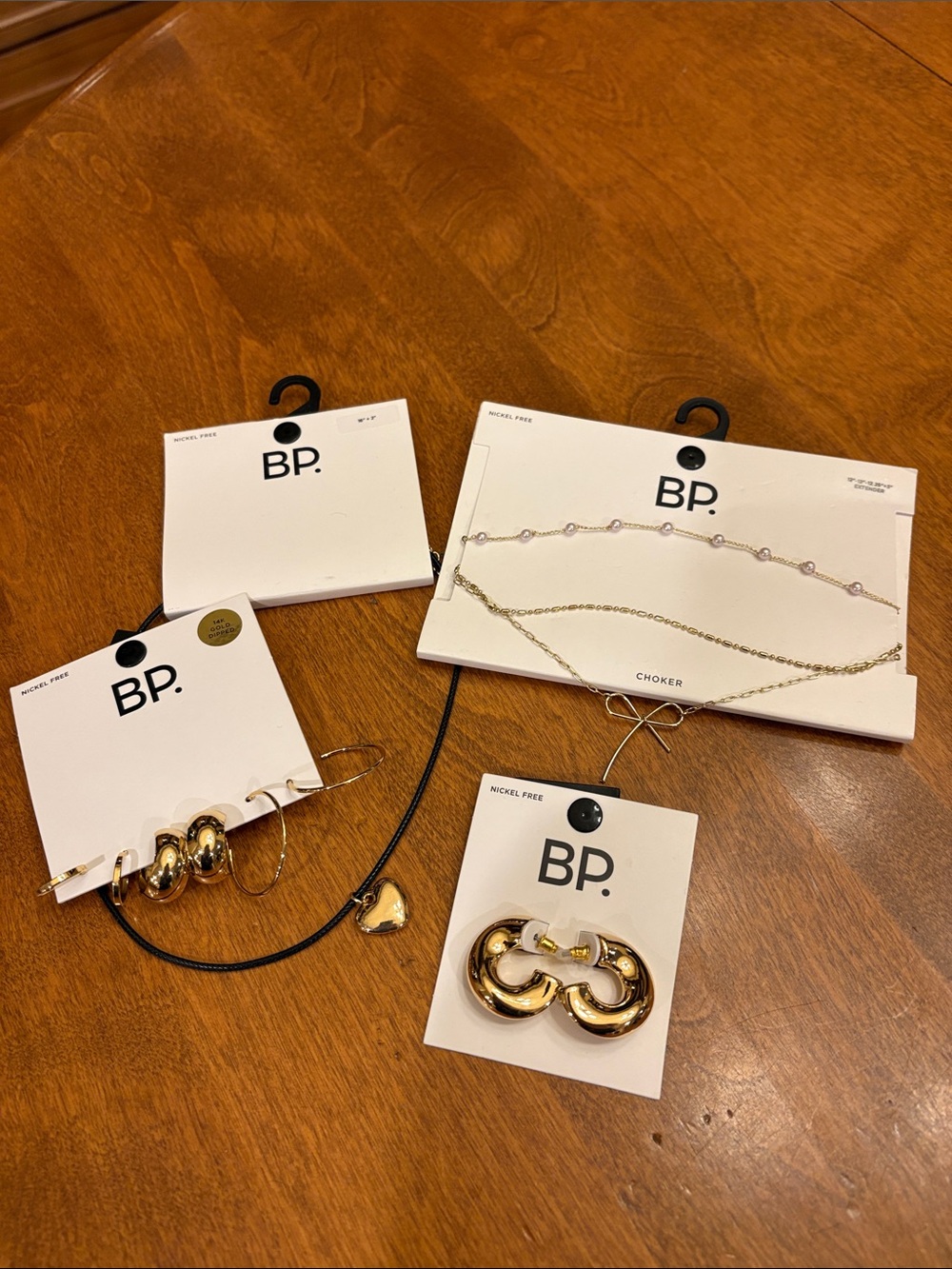 Nordstrom BP Gold-Tone Necklace and Earring Set NWT